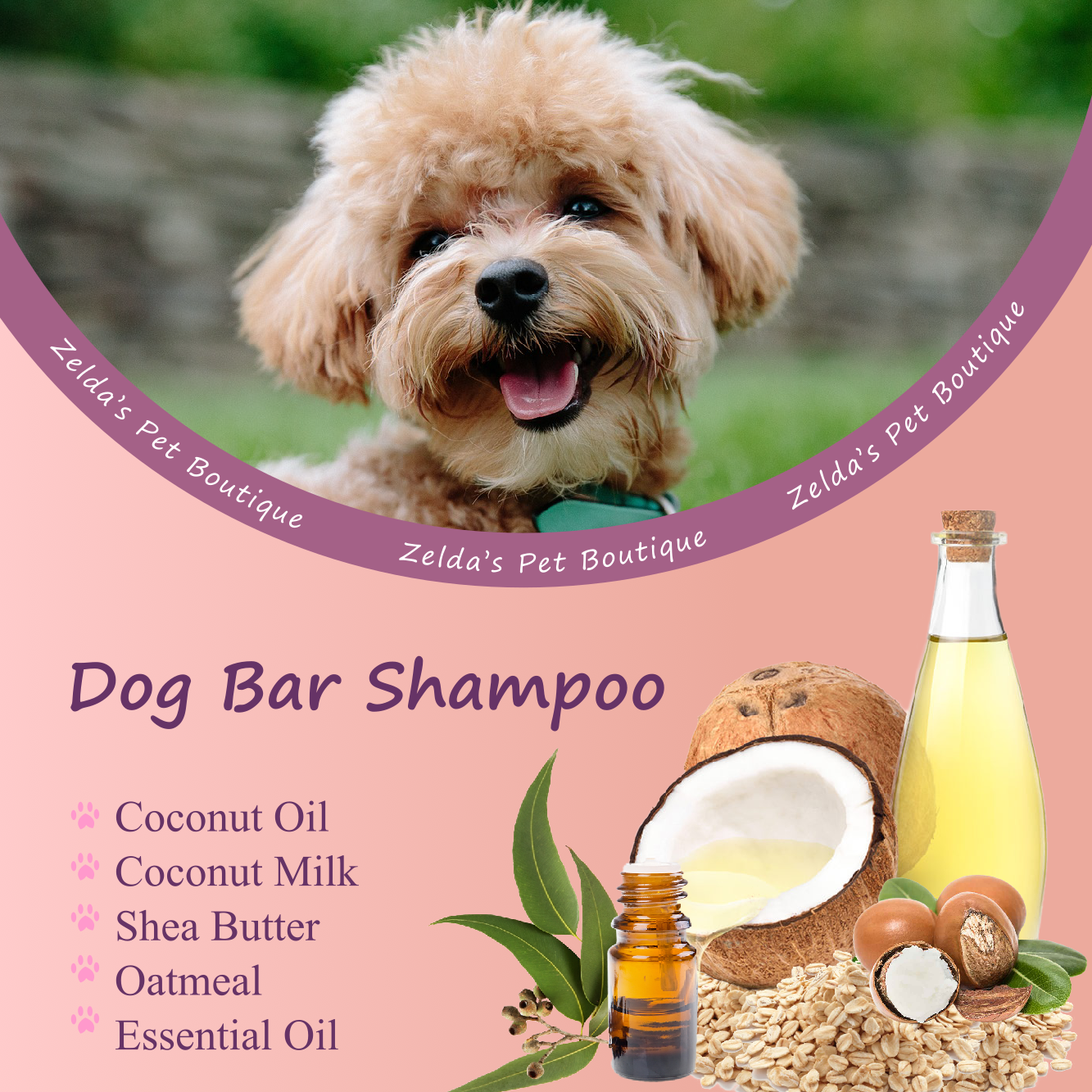 Zelda's Pet Boutique Dog Bar Shampoo